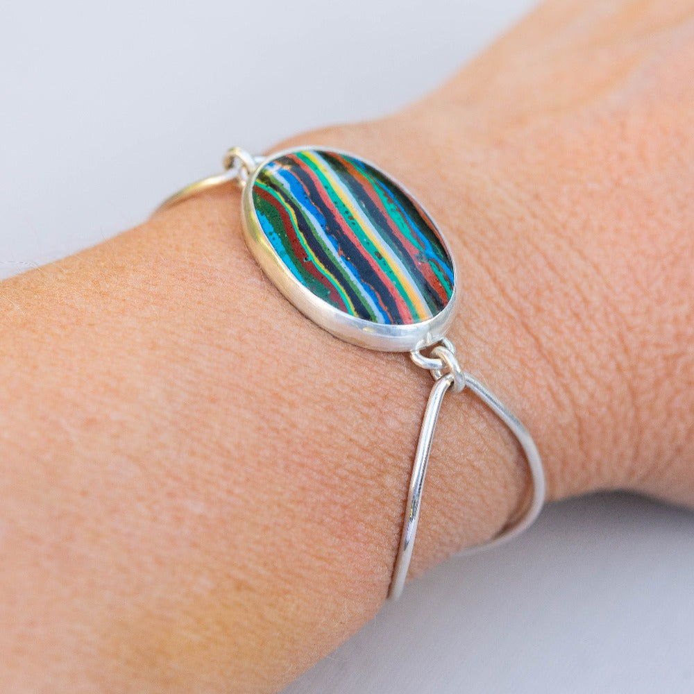 Rainbow Open Cuff Bracelet