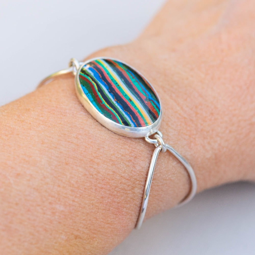 Rainbow Open Cuff Bracelet