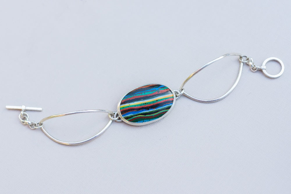 Rainbow Open Cuff Bracelet