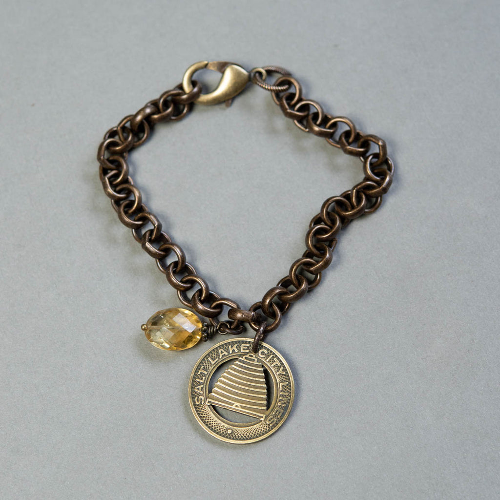 Salt Lake Trolley Token Bracelet (Honey Edition)