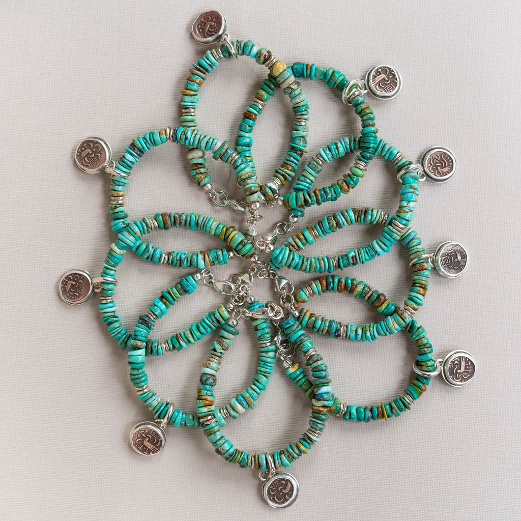 Hamsa Bird Cambodia coin bracelet
