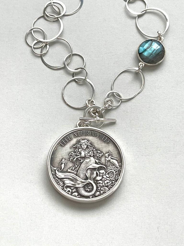 Mermaid coin necklace