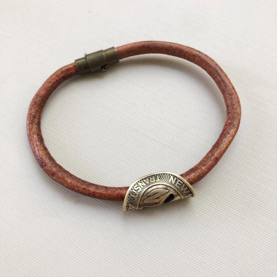 NYC subway token bracelet