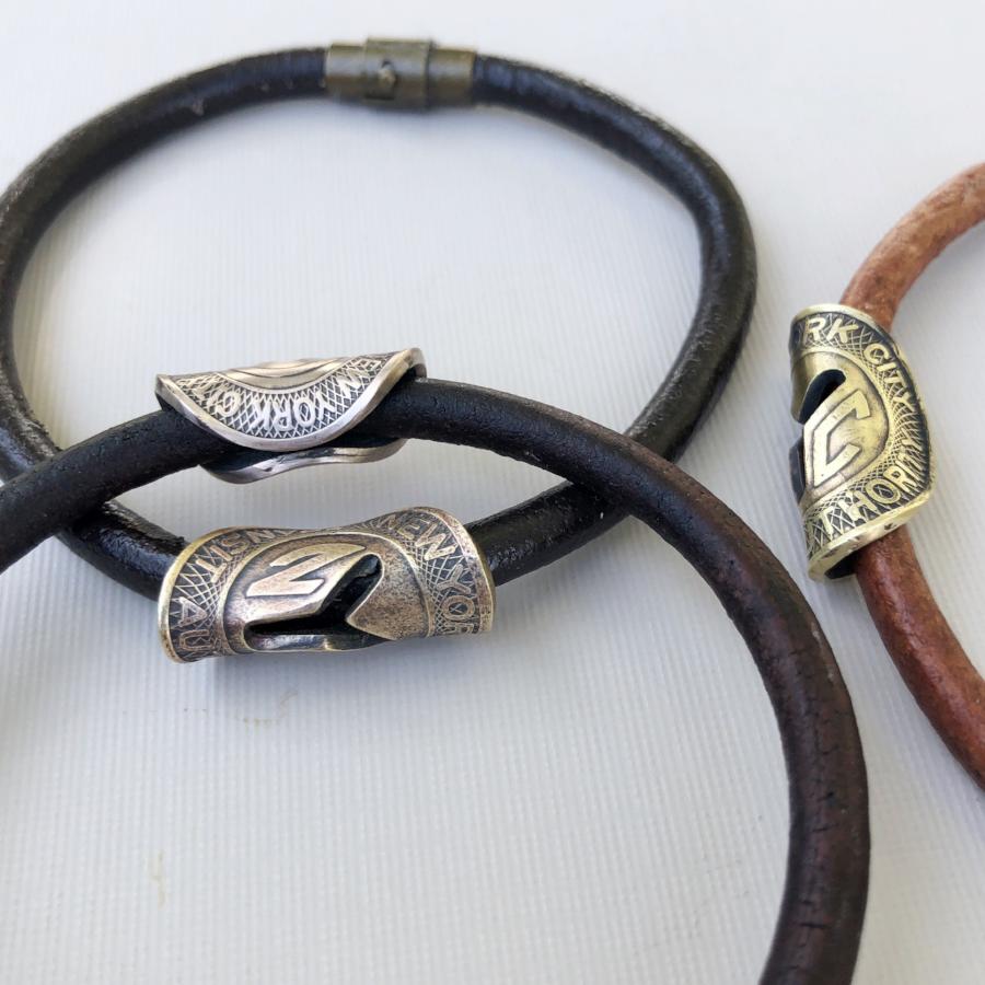 NYC subway token bracelet