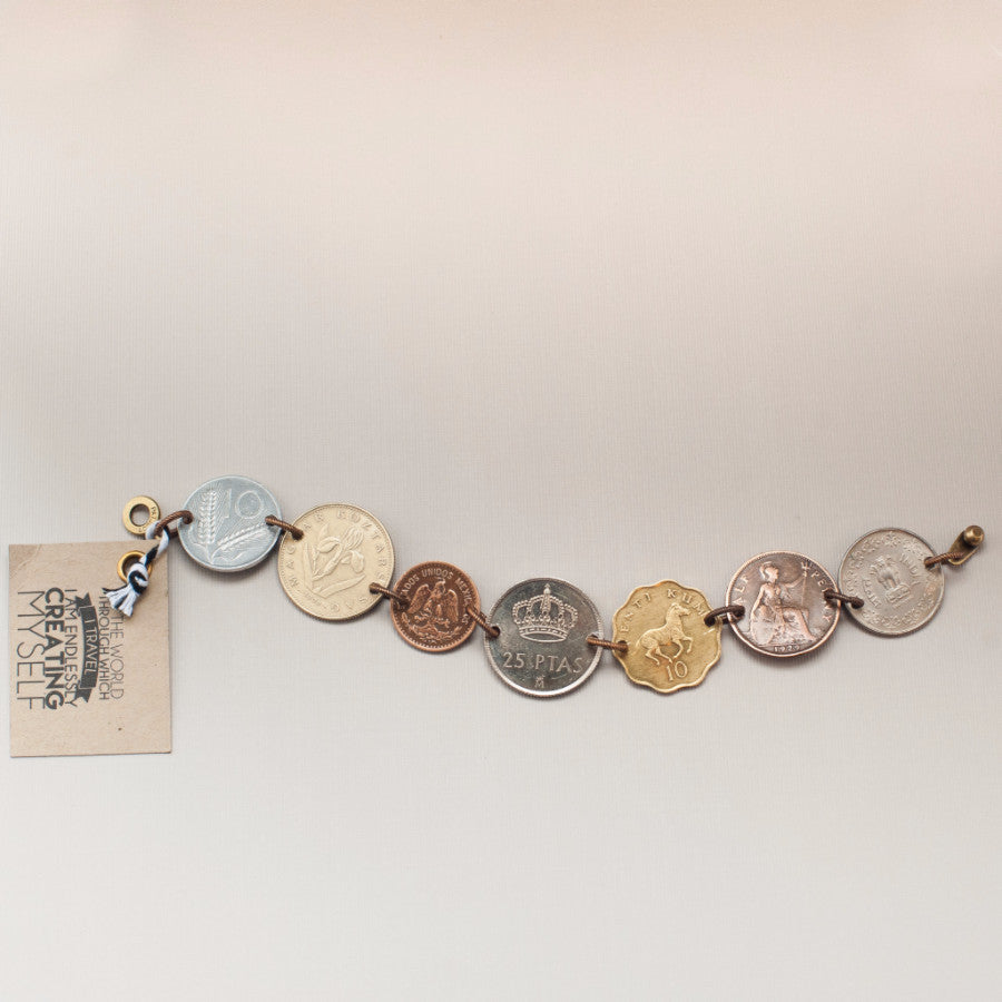 traveling coin bracelet