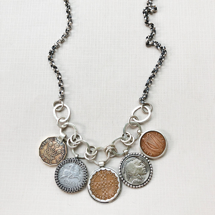 family history coin necklace