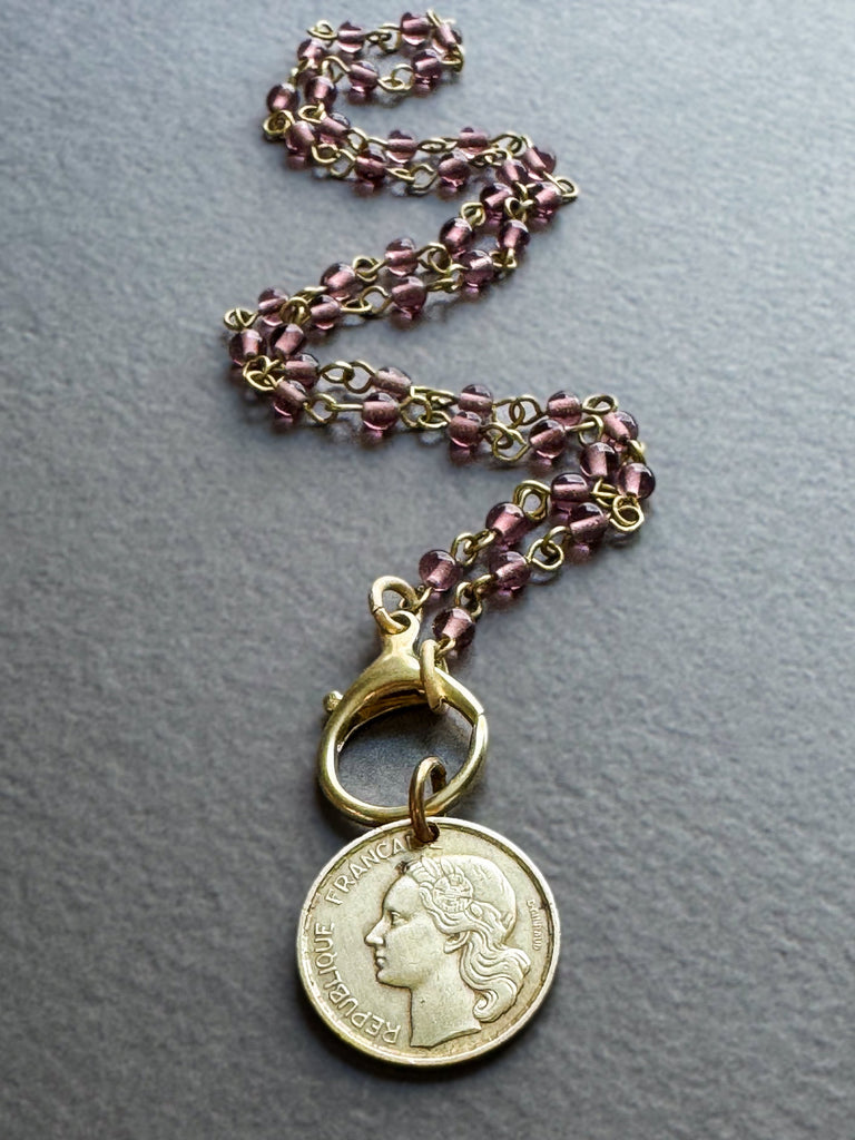 French coin necklace
