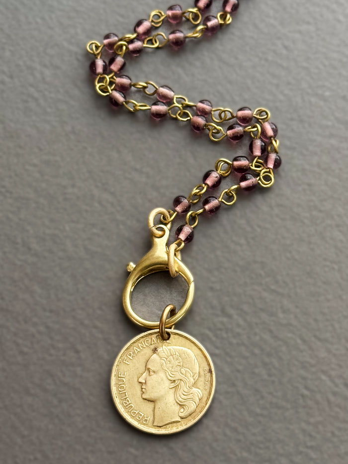 French coin necklace
