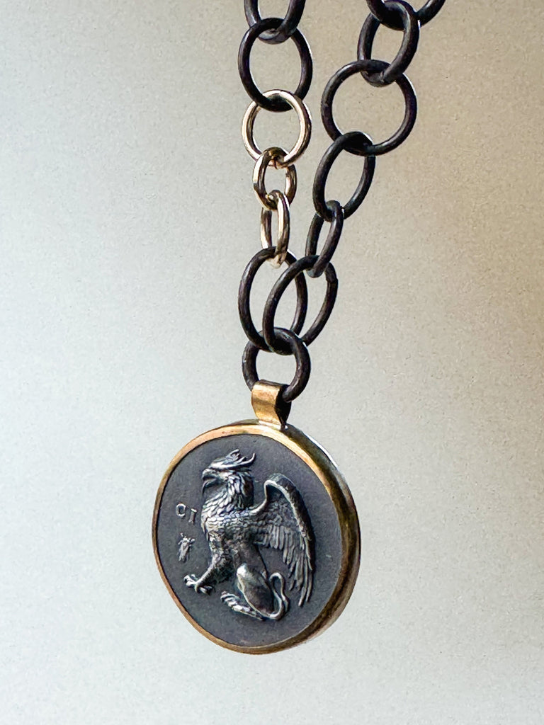 Gryphon coin necklace
