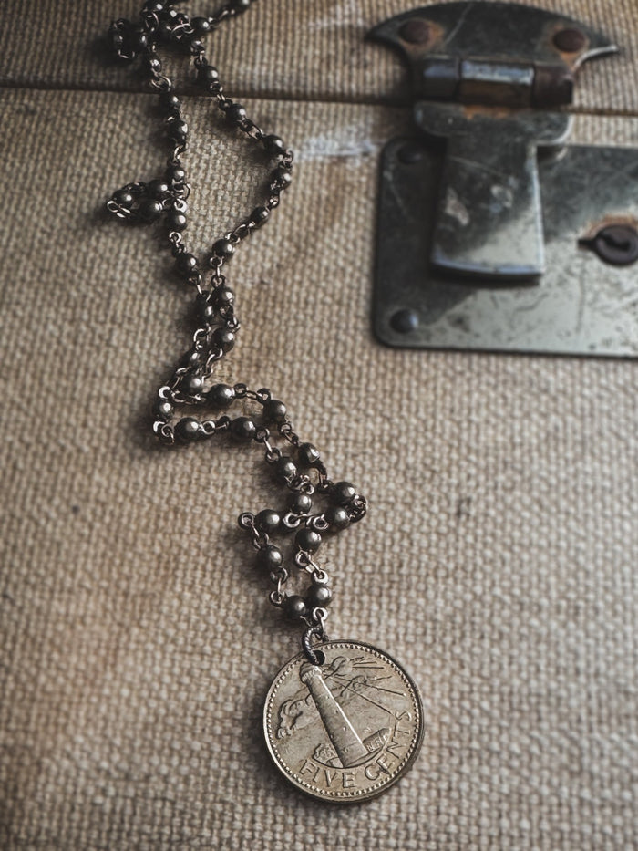 barbados lighthouse coin necklace