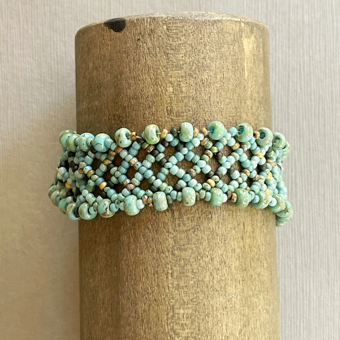 Woven Turquoise Cuff Bracelet