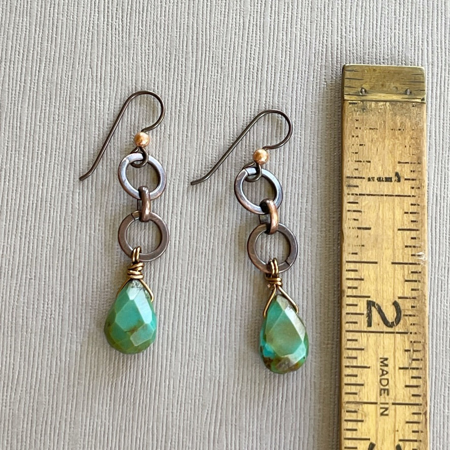 Copper and Turquoise Earrings