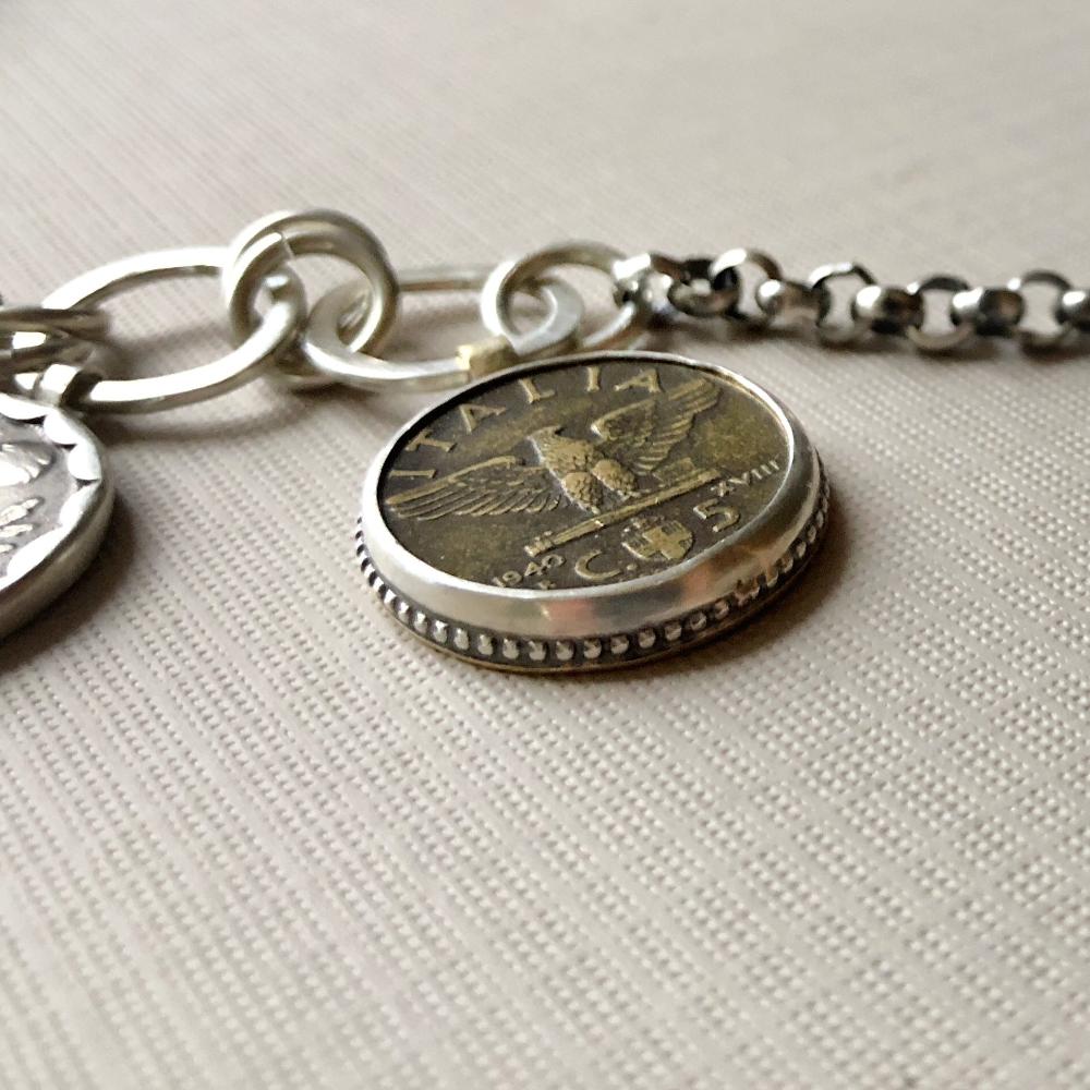 Family History Necklace-geneaology gift-coin necklace