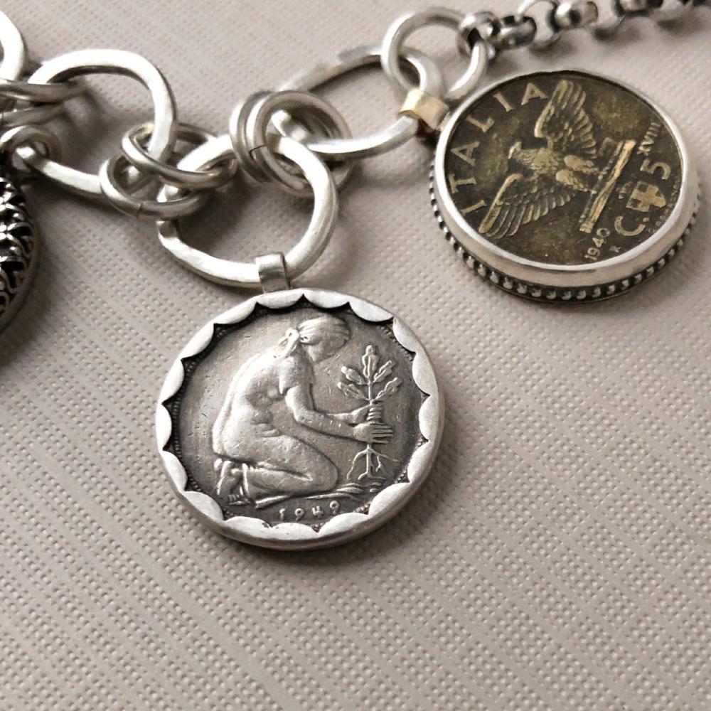 Family History Necklace-geneaology gift-coin necklace