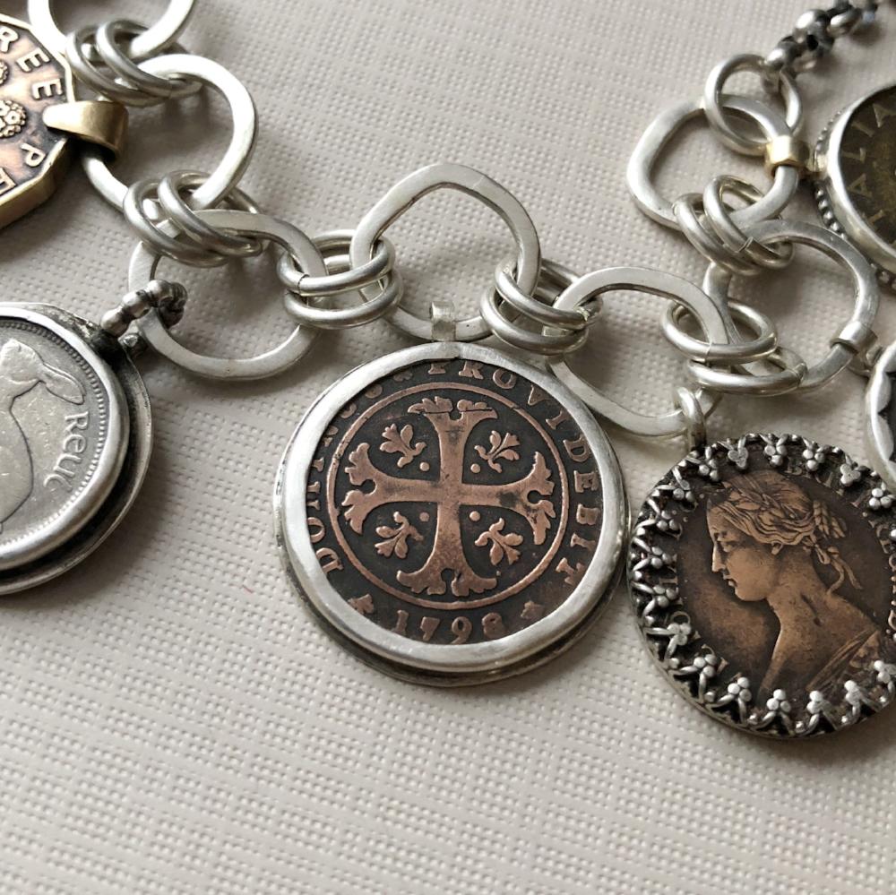 Family History Necklace-geneaology gift-coin necklace