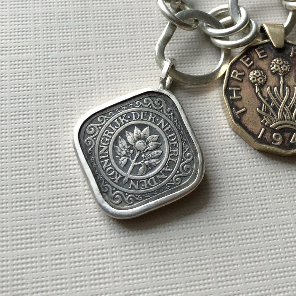 Family History Necklace-geneaology gift-coin necklace