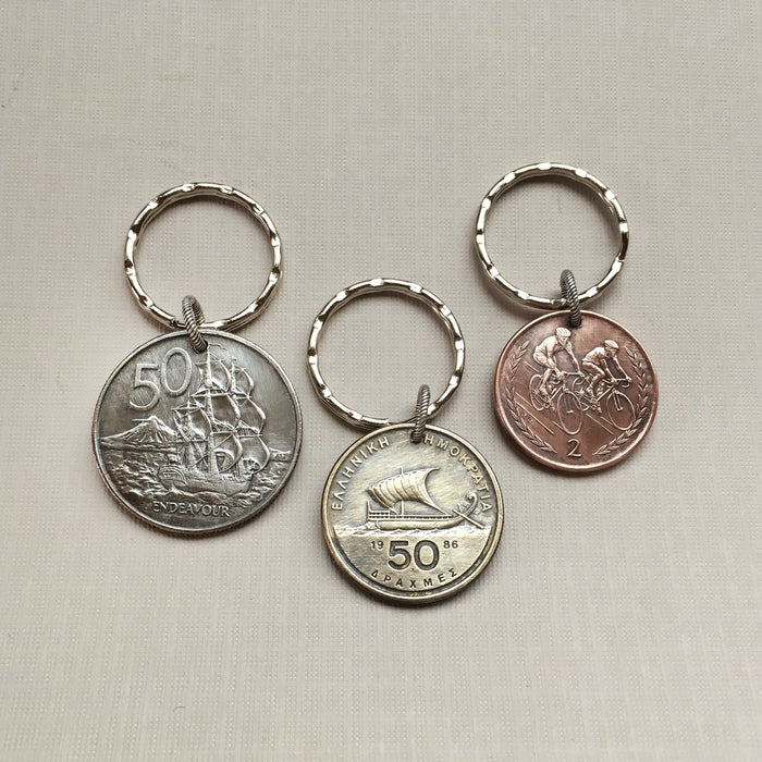 Custom coin key ring -key chain - key holder