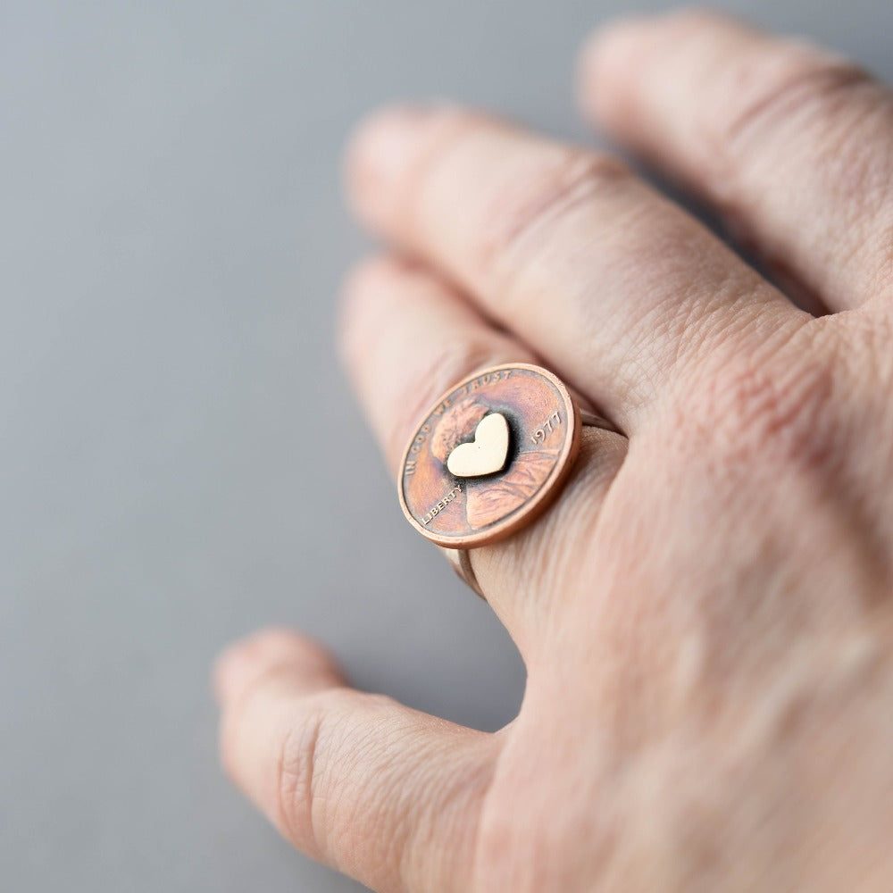 Penny Heart Ring