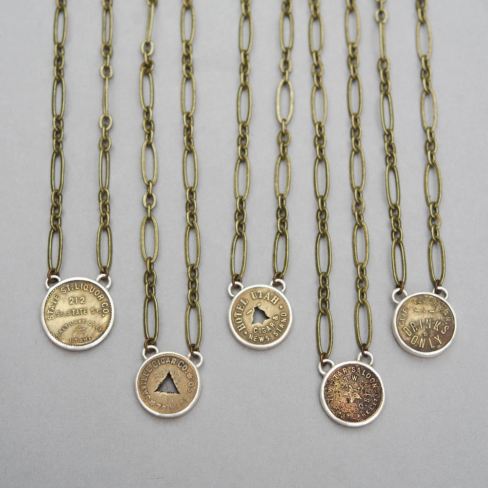 utah history vintage token jewelry 
