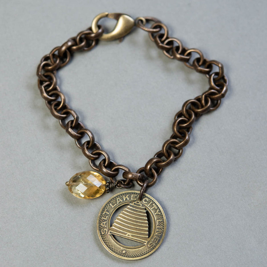 Salt Lake Trolley Token Bracelet (Honey Edition)