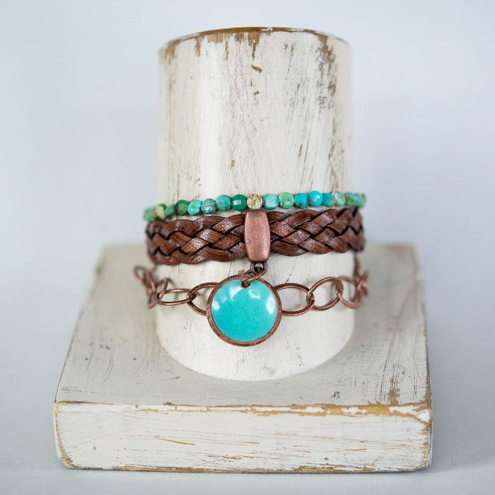 Warm Copper Summer Stack Bracelets