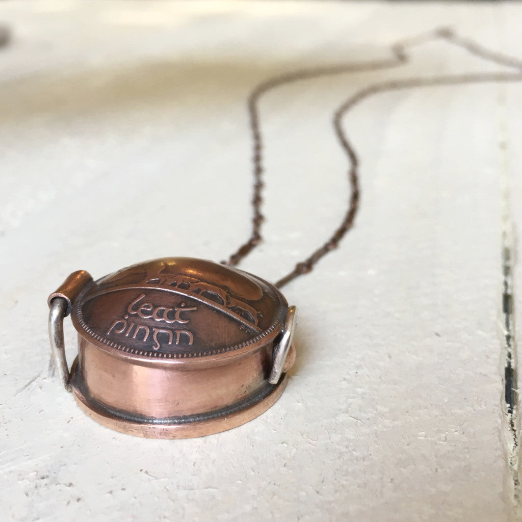 Handmade Coin Jewelry - Coin Locket Necklace