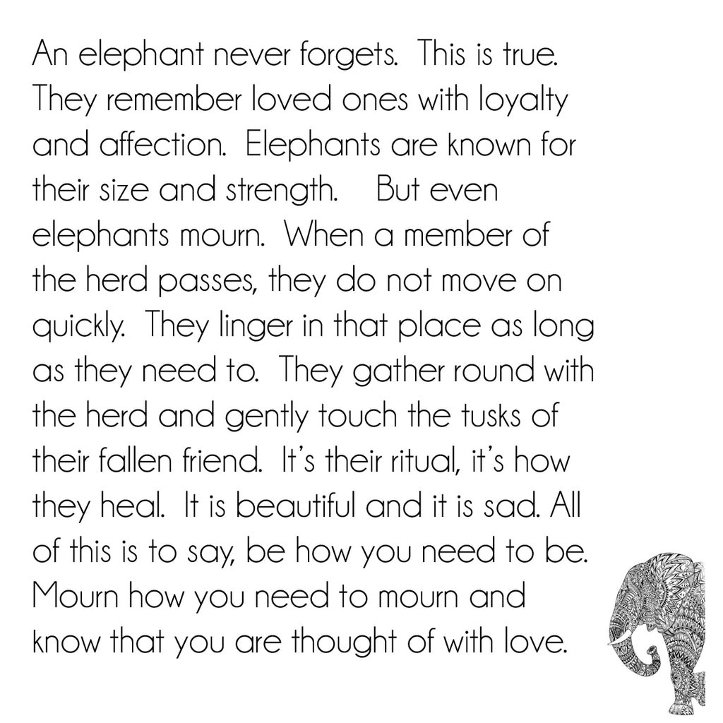 Elephant  Necklace (for loss)