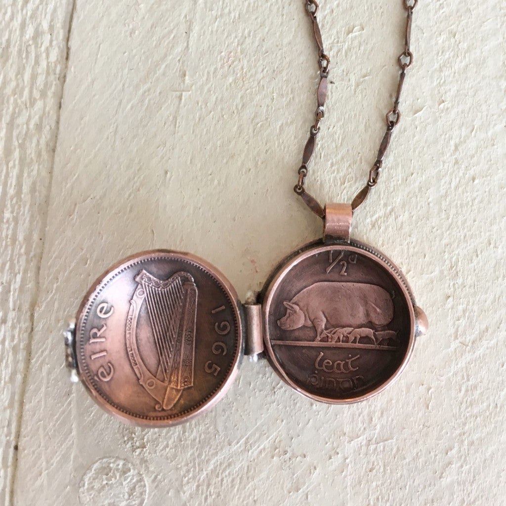 Coin Jewelry - Coin Locket Necklace