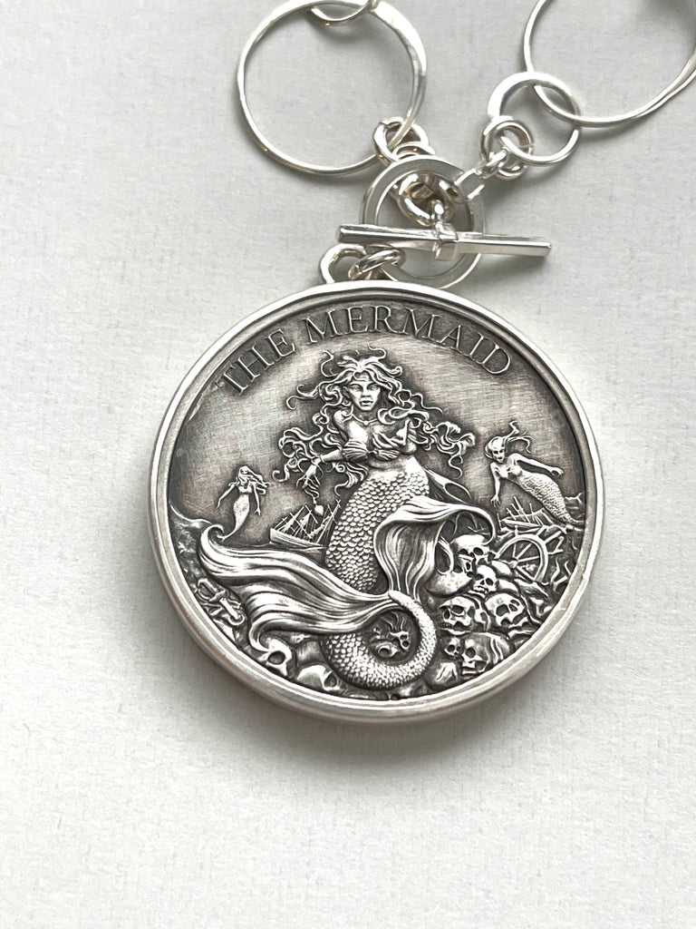 Mermaid coin necklace