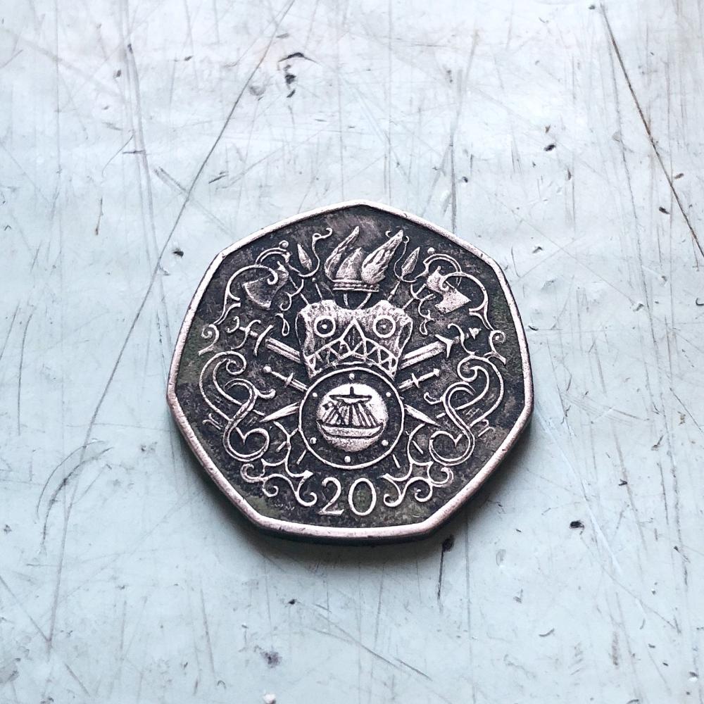 Viking Cufflinks Isle of Man coin