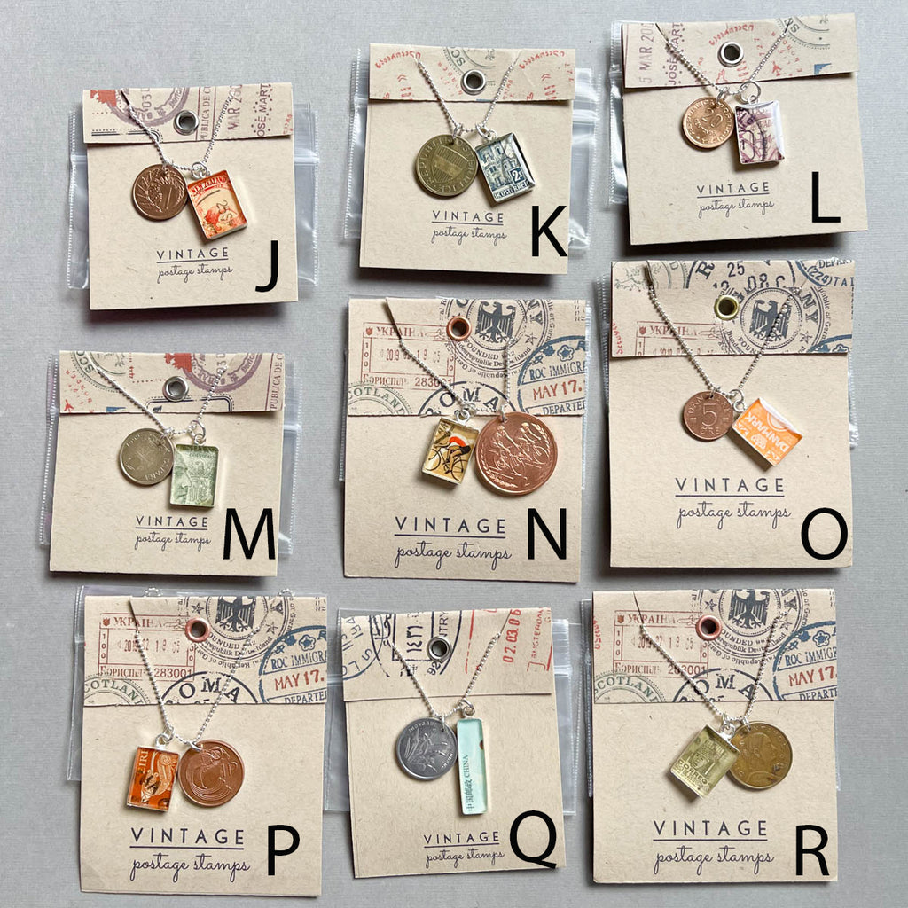 Postage Stamp & Coin Necklaces