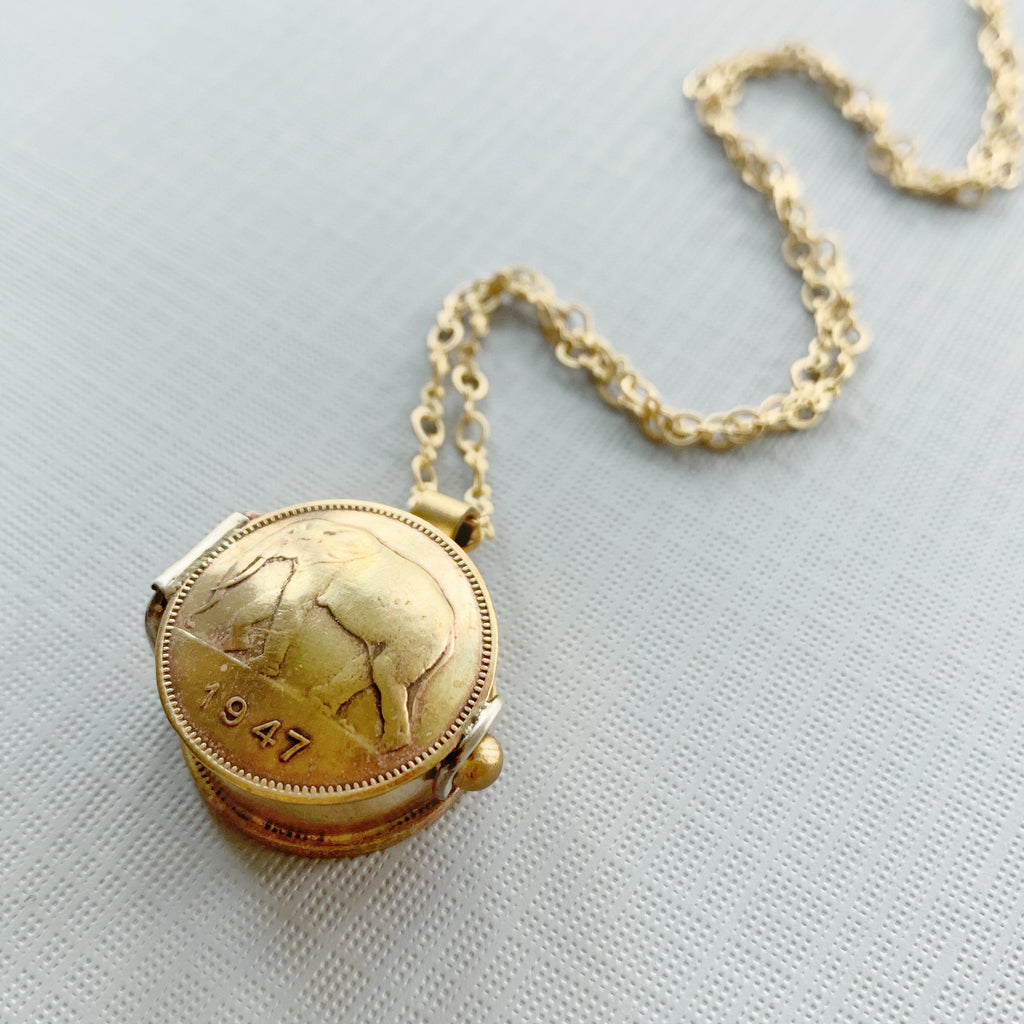 Coin Locket Necklace