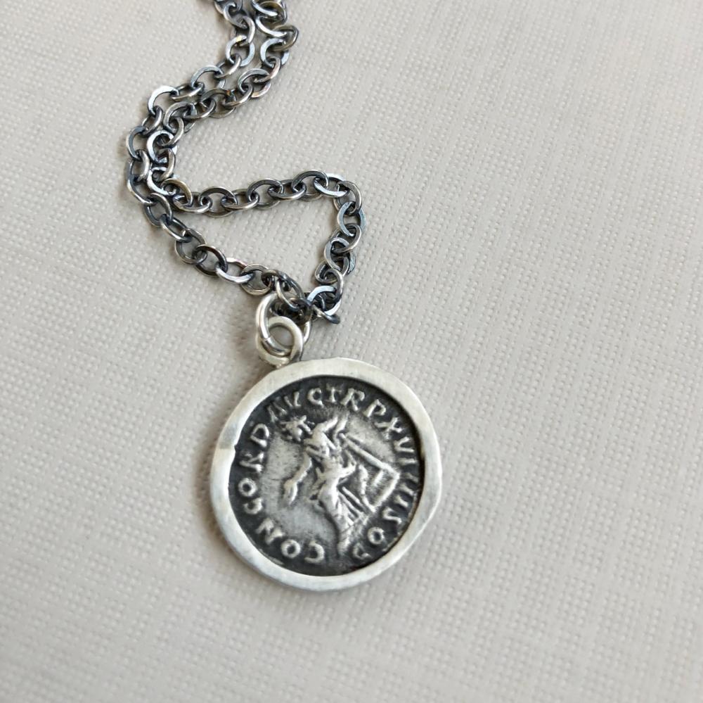 Marcus Aurelius roman coin necklace