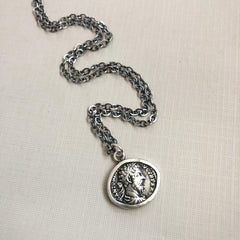 Marcus Aurelius roman coin necklace