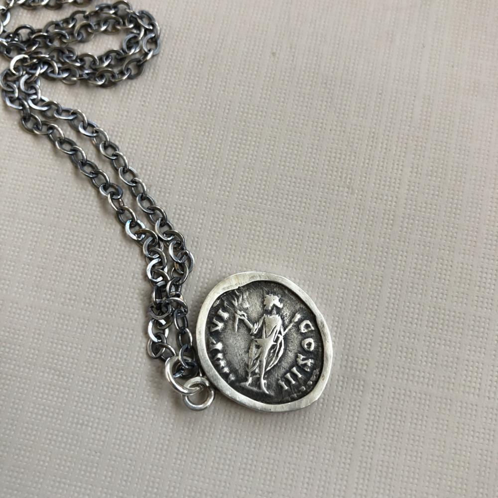 Marcus Aurelius roman coin necklace