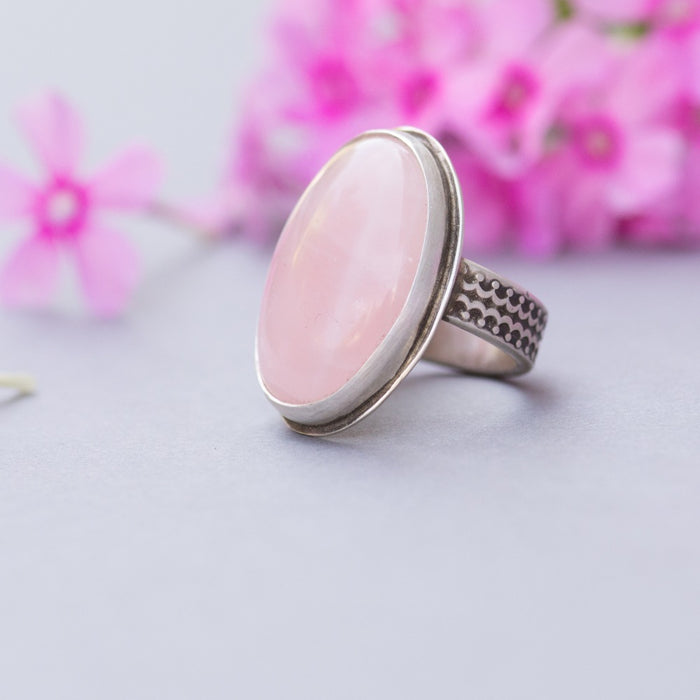 rose quartz ring