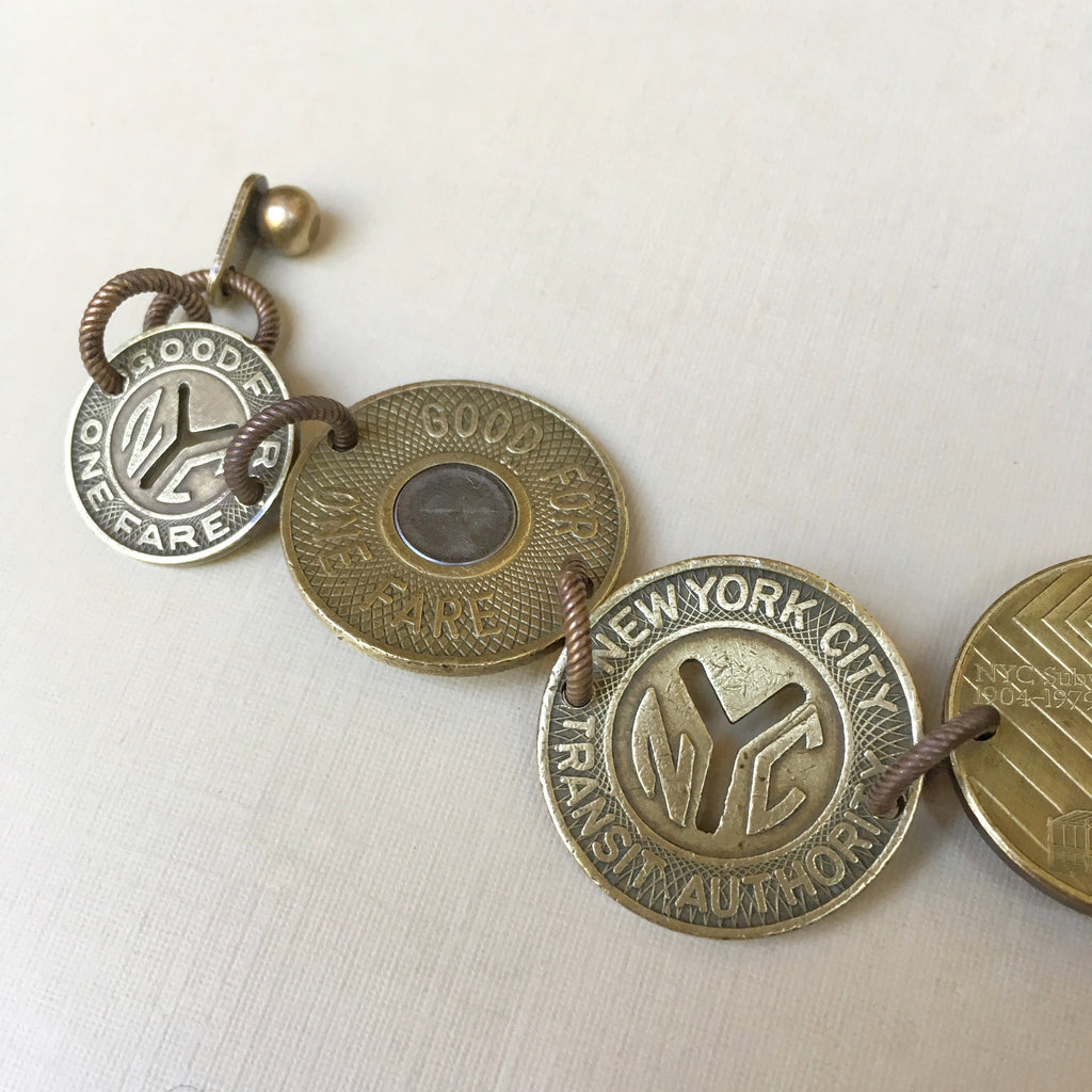 New York Subway Token Bracelet