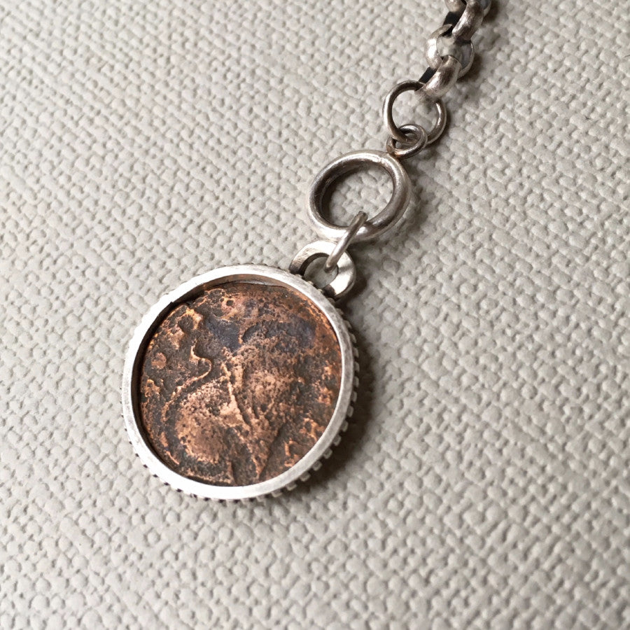 She-Wolf ancient Roman coin necklace